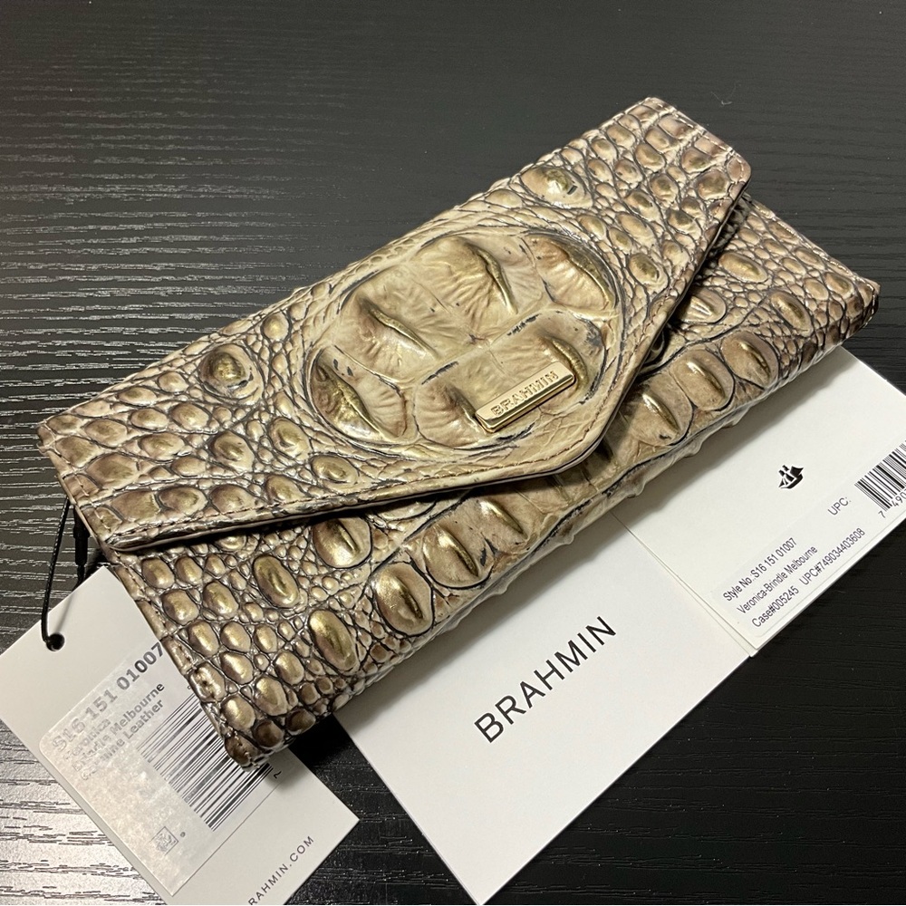 Brahmin Veronica BRINDLE MELBOURNE Leather Wallet W/Eye GORGEOUS